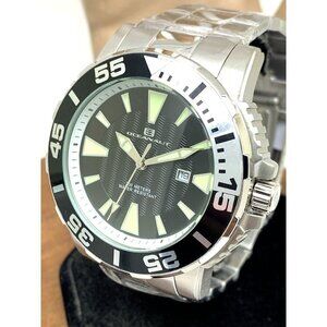 Oceanaut Men's Watch OC02911 Marletta Quartz Black Dial Silver Steel 48mm